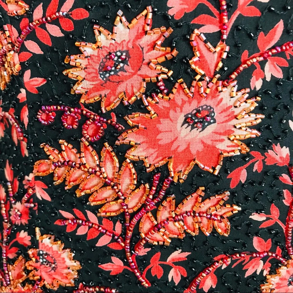 Silk Dress~Stunning & Beaded / Paradise..NY. / Host Pick - Picture 16 of 16